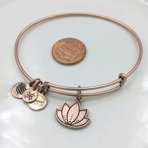 Alex and Ani Rose Gold Lotus Flower Bracelet
